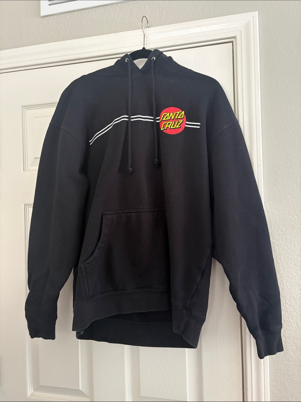 Santa Cruz Skateboards Black Hoodie with Red & Yellow Logo